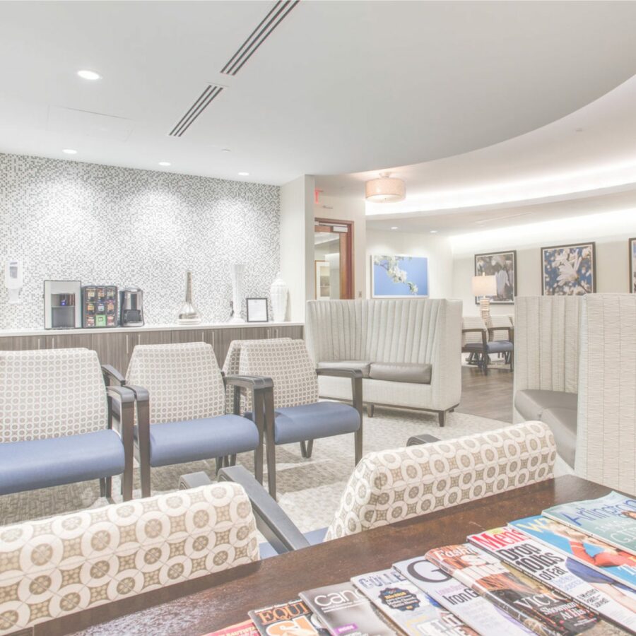 The waiting room at the Fairfax Vascular Center